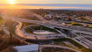 Greens Creek Ottawa Ontario Montreal Rd LRT Station Drone FlyBy Novemeber 2024 [upl. by Nevram186]