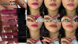 Renee Mini Liquid Lipstick  Review amp Swatches [upl. by Etnuahs]