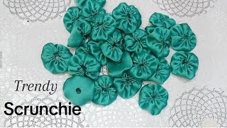 Hand Sewn SCRUNCHIE Goals  New Design Scrunchie  DIY Scrunchie [upl. by Hartley88]