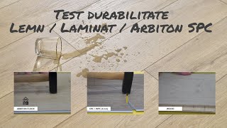 Test duritate Pardoseala SPC comparativ cu parchetul masiv laminat sau alta pardoseala LVT [upl. by Irtimd209]