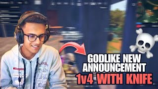 SIMP POV ON GODL NEW ANNOUNCEMENT 💥  1V4 KNIFE POV☠️ [upl. by Euginom]