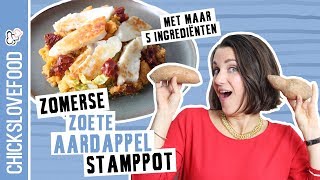 ZOETE AARDAPPELSTAMPPOT MET PESTO  CHICKSLOVEFOOD [upl. by Tsirc]