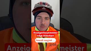 Darf der Anzeigenhauptmeister einen Hitlerbart tragen 🤨 AnzeigenHauptmeisterYT  LEGAL shorts [upl. by Akerboom]