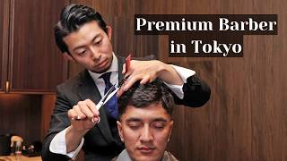 💈ASMR Haircut amp Shave at Traditional Bespoke Barber in Tokyo Japan  No Talking [upl. by Zitella275]