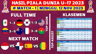 Hasil Piala Dunia U17 Hari Ini  Meksiko vs Jerman  Klasemen Piala Dunia U17 2023 Terbaru [upl. by Gerda499]