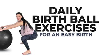 Birth Ball Exercises For Easy Delivery Third Trimester Exercises For Pregnancy [upl. by Nylanaj17]