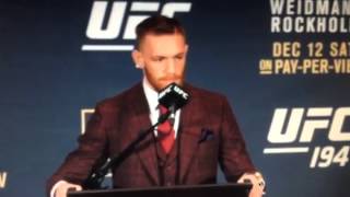 Conor McGregor Literally Predicts Jose Aldo Knockout UFC 194 [upl. by Benita]