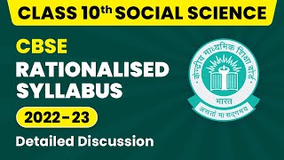 CBSE Rationalised Syllabus Class 10 Hindi Medium  Class 10 Social Science Syllabus 202223 [upl. by Nitin]