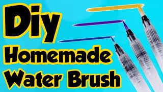 Diy Water Brush Pen  How to make Water Brush Pen at homeHomemade Water Brush PenDiy Water Brush🖌️ [upl. by Amos568]