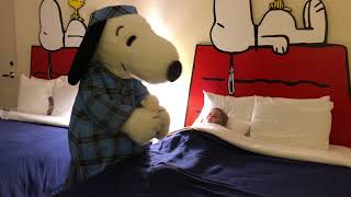 Snoopy Tuckin at Knotts Berry Farm Hotel [upl. by Jaeger233]