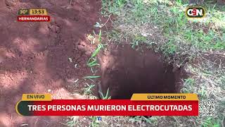 Tres personas murieron electrocutadas en Hernandarias [upl. by Ditmore]