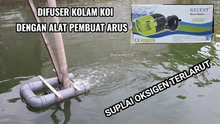 wave maker recent aa wm 8000  difuser kolam koi  penambah suplai oksigen terlarut koitulungagung [upl. by Aitra]