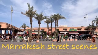 Marrakesh Street scenes Morocco 2023 [upl. by Yuzik]