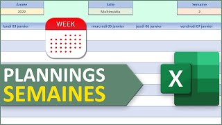 Planning Excel en fonction du numéro de semaine [upl. by Torrence]