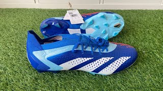 Adidas Predator Accuracy1 LowCuts AG Boots  Unboxing Video [upl. by Ialohcin]