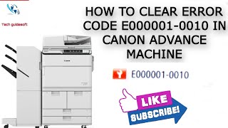 how to reset error code E0000010010 in Canon Advance MachinesFixing Assy temperature error [upl. by Leina]