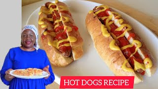 EASY HOT DOGS RECIPEHow To Cook amp Assemble Delicious Hot dogs Sausage At HomeQuick Fix Breakfast [upl. by Helge]