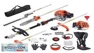 VEVOR 26CC 6in1 MultiFunctional Trimming Tools Gas Hedge Trimmer Weed Eater String Review [upl. by Maleeny]