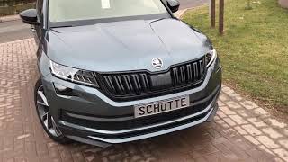 AUTO SchÃ¼tte Skoda Kodiaq SPORTLINE 20 TSI DSG 4x4 Panoramadach 20quot Carbon AHK Canton LED Trailer [upl. by Eirrot623]