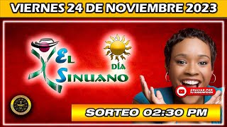 Resultado de EL SINUANO DIA del VIERNES 24 de noviembre 2023 chance sinuanodía [upl. by Ahsilem]