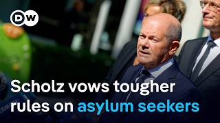 Germanys Scholz vows tougher asylum rules after memorial for knife attack victims  DW News [upl. by Herschel]