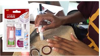 How to DIY  Kiss Salon Dip Powder Manicure [upl. by Marylee]