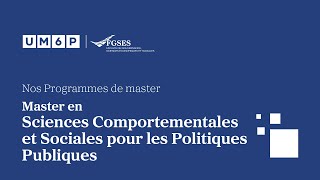 Nos Masters  Master en Sciences Comportementales et Sociales pour les Politiques Publiques [upl. by Shawna]