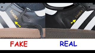 Adidas Samba real vs fake How to spot fake Adidas Samba OG sneakers [upl. by Eatnuahs]