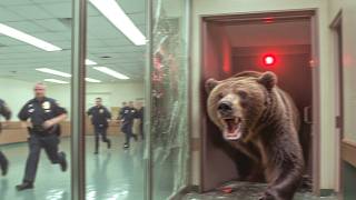 Grizzly Bear CRASHES Police Station on November 1st 2024 [upl. by Akirat]