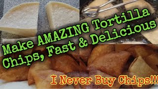 I Never Buy Chips Fast Easy Tortilla Chips Save Money amp Make them at Home flouritup savemoney [upl. by Pernell]