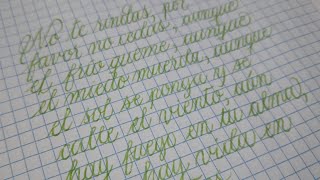 Cómo escribir bonito con letra cursiva Frases Motivadoras frasespositivas copperplate caligrafia [upl. by Libb]