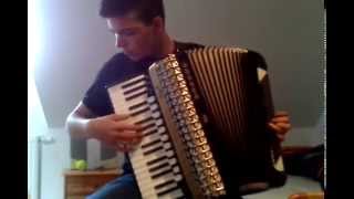 Nuvole Bianche Ludovico Einaudi Accordion Cover  Sheet [upl. by Irrep178]