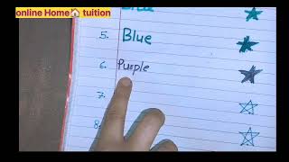 Write and Learn colours name rangon ke naam sikhe English mein [upl. by Ayocat]