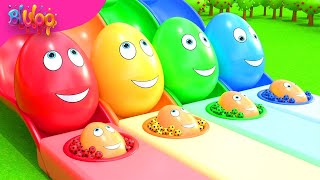 Surprise Eggs Kids Song  Colorful Eggs  BluLoo Nursery Rhymes amp Kids Songs [upl. by Zadack]