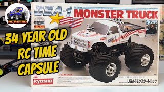 e329 Unboxing An RC Time Capsule Kyoshos Original USA1 4WD amp 4WS Monster Truck [upl. by Byran604]