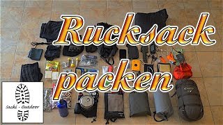 Wanderwissen Rucksack richtig packen [upl. by Nanete771]