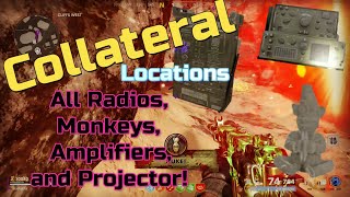 COLLATERAL  ALL Radio Amplifiers Monkeys Projector and Red Portal locations  Outbreak Zombies [upl. by Aralc175]