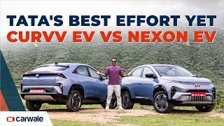 Tata Curvv EV Review amp Comparison with Nexon EV [upl. by Morette]