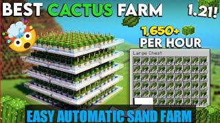 Easy Automatic Cactus Farm Tutorial Minecraft [upl. by Stonwin]