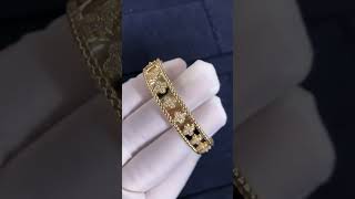 Perlee Solid 18K Yellow Gold Diamond Braceletvca jewelry bracelet giftideas luxury [upl. by Akciret764]