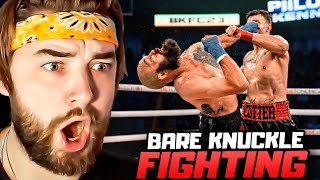 KingWoolz Reacts to BARE KNUCKLE KNOCKOUTS w Mike INSANE MATCHUPS [upl. by Hteik]