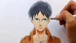 Wie zeichnet man Eren Jaeger Shingeki no Kyojin zeichen Tutorial [upl. by Tyree]