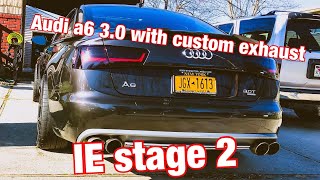 IE Stage 2 Audi A6 30t supercharged with custom exhaust clips [upl. by Atiuqet]