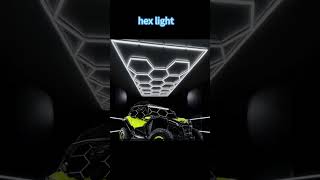 Garage hexagon LED lights provide exceptional illumination and enhance visibility automobile gym [upl. by Azeria]