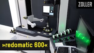 ZOLLER »redomatic 600« – Presetting and measuring machine with integrated tool heat shrink system [upl. by Maryl]