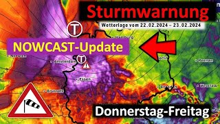 UPDATE amp Nowcast Schwerer Sturm mit OrkanPotenzial am Donnerstagabend und in der Nacht zu Freitag [upl. by Saretta]