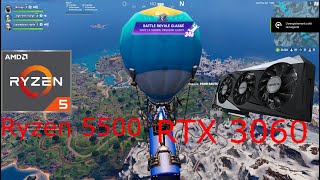 RTX 3060  Ryzen 5500 FORTNITE NO BUILD Chapter 5  Performance Mode [upl. by Sibell]