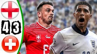 England Vs Switzerland 43 All Goals and Highlights [upl. by Yenitsed]