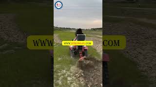 Ploughing Effect of Mini Crawler Tractor with Double Furrow Plow [upl. by Agrippina]