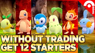 How to Get All 12 Starter Pokemon WITHOUT TRADING in Brilliant Diamond amp Shining Pearl [upl. by Enyaht]